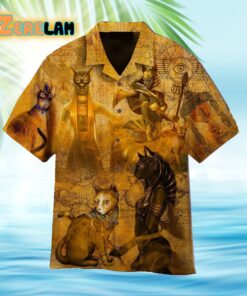 I Love The Myths Of Ancient Egyptian Cat Brown Aloha Hawaiian Shirt