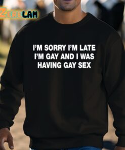 Im Sorry Im Late Im Gay And I Was Having Gay Sex Shirt 3 1