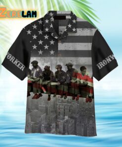 Ironworker American Flag Aloha Hawaiian Shirt