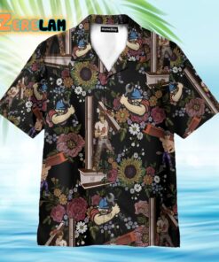 Ironworker Tropical Flowers Pattern Hawaiian Shirt