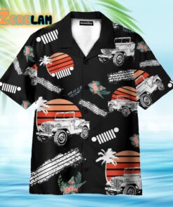 Jeep Car Retro Vintage Tropical Hawaiian Shirt