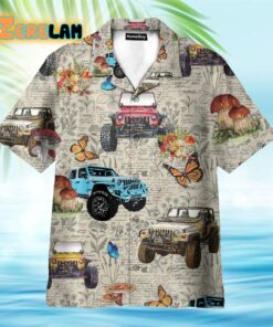 Jeep Car With Butterflies Hawaiian Shirt