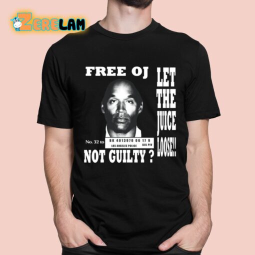 Kanye West Free Oj Simpson Let The Juice Loose Not Guilty Shirt