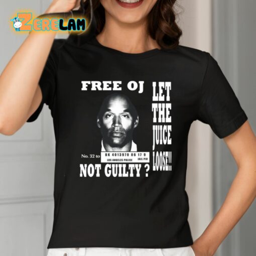 Kanye West Free Oj Simpson Let The Juice Loose Not Guilty Shirt