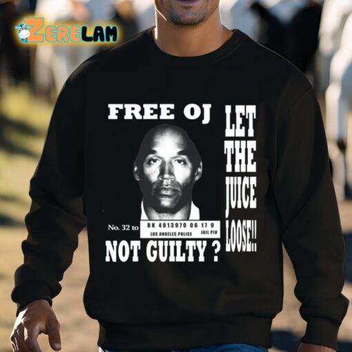 Kanye West Free Oj Simpson Let The Juice Loose Not Guilty Shirt