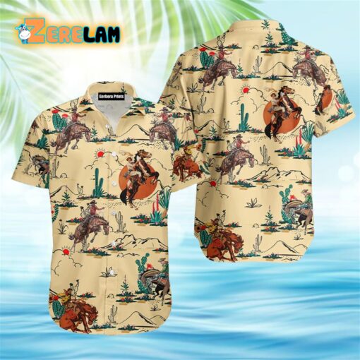 Kentucky Derby Horse Cowboy Hawaiian Shirt