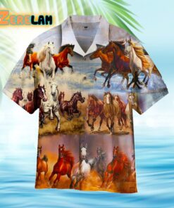 Kentucky Derby Running Horses Race Track Hawaiian Shirt