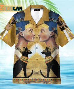 King And Black Cat Egypt Hawaiian Shirt