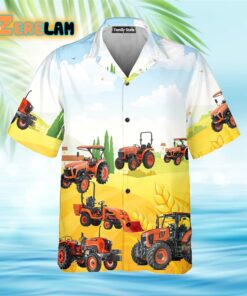 Kubota Tractor Farm Aloha Hawaiian Shirt