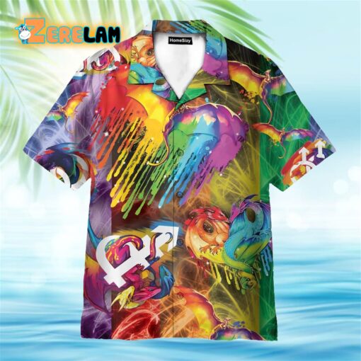 LGBT Amazing Colorful Dragon Pride Hawaiian Shirt