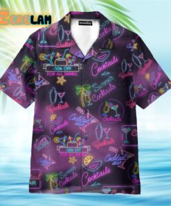 Let’s Drink Cocktail Neon Party Hawaiian Shirt