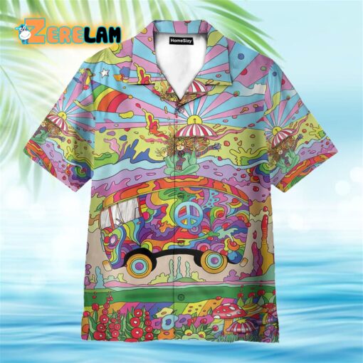 Lets Riding On Magic Hippie Bus Hawaiian Shirt