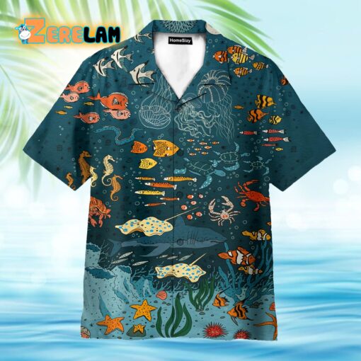 Life In Blue Ocean Funny Hawaiian Shirt