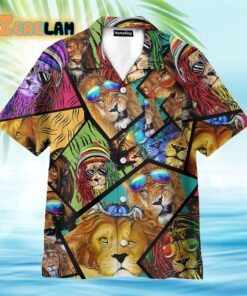 Lion Wear Glasses So Cool Hawaiian Shirt