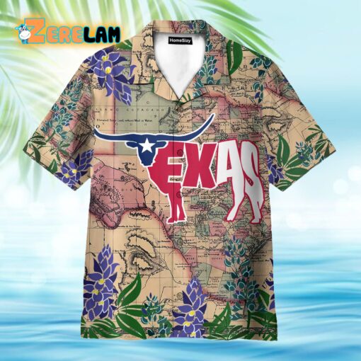 Longhorn Flag Texas Hawaiian Shirt