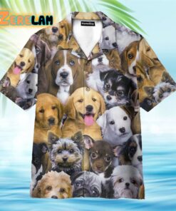 Lots Of Adorable Puppy Hawaiian Shirt