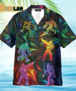 Love Bigfoot Neon Funny Hawaiian Shirt