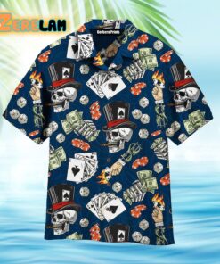Skull Lucky Dice Spades Gambling Hawaiian Shirt