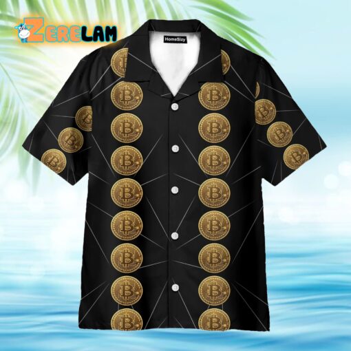 Luxury Golden Bitcoin Hawaiian Shirt