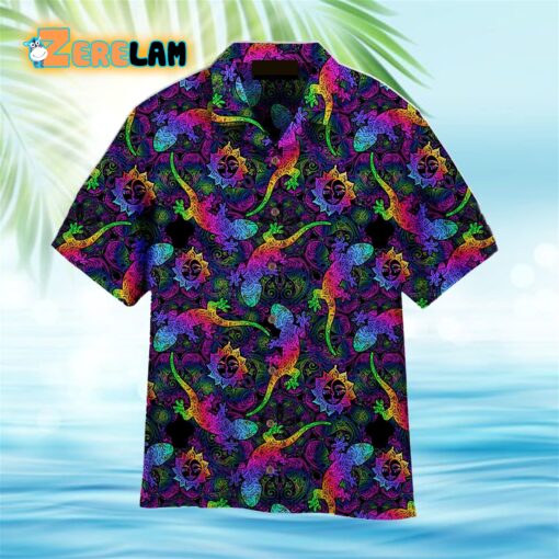 Mandalas Gecko Lizards With Boho Suns Tropical Hawaiian Shirt