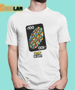 Mattel Creations UNO 100 Card No Mercy Shirt