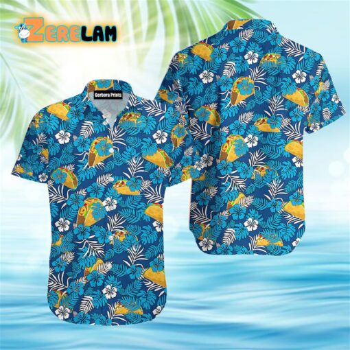 Mexican Taco Tropical Blue Hawaiian Shirt