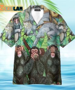 Monkey Tropical Pattern Hawaiian Shirt