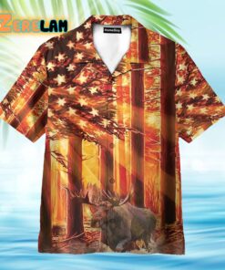 Moose Hunting Hawaiian Shirt