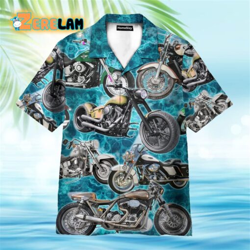 Motorcycles Once A Biker Hawaiian Shirt