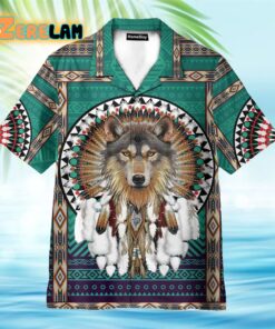 Native American Wolf Wisdom Hawaiian Shirt