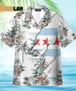 Navy Chicago Hawaiian Shirt