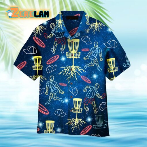 Neon Disc Golf Aloha Hawaiian Shirt