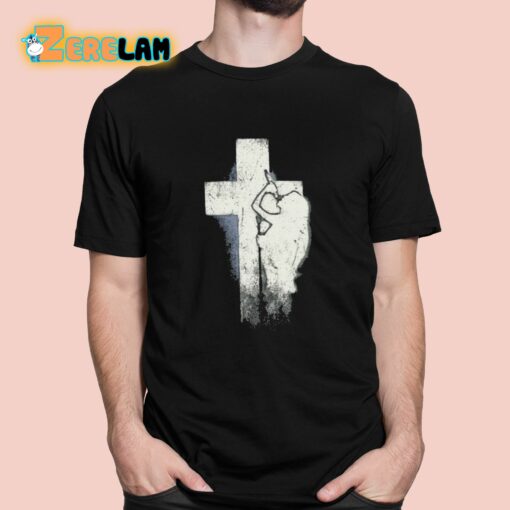 Nessa Barrett Who Is She Crucifix Distressed Shirt