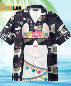 No Drama Amazing Llama Hawaiian Shirt