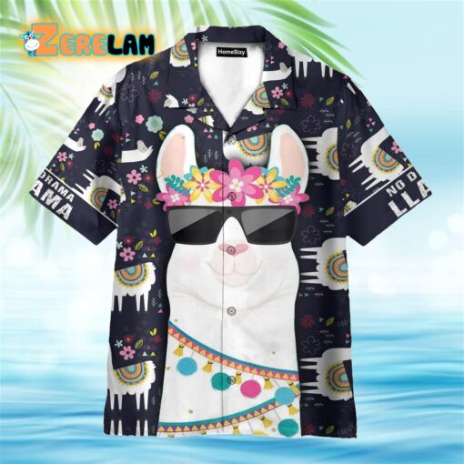 No Drama Amazing Llama Hawaiian Shirt