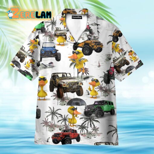 Ocean Jeep Car And Duck Hawaiian Shirt