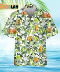 Oktoberfest Golf And Beer Aloha Hawaiian Shirt