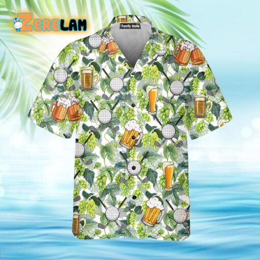 Oktoberfest Golf And Beer Aloha Hawaiian Shirt