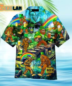 Oktoberfest Irish Bigfoot And Beer Hawaiian Shirt