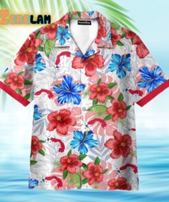 Panama Tropical Flowers Pattern Hawaiian Shirt