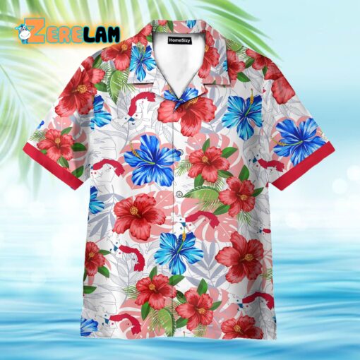 Panama Tropical Flowers Pattern Hawaiian Shirt