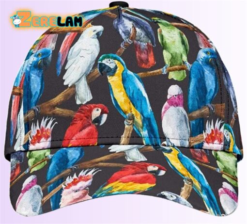 Parrot Colorful Black Hat