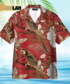 Parrot and Flower Tropical Pattern Japanese Style Hawaiian Shirt