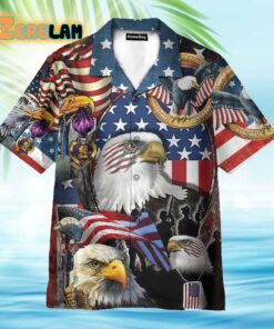 Patriotic Eagle 4th July Independence Day Hawaiian Shirt