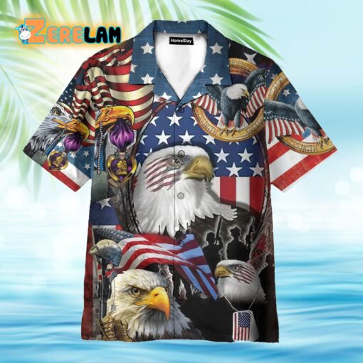 Patriotic Eagle 4th July Independence Day Hawaiian Shirt