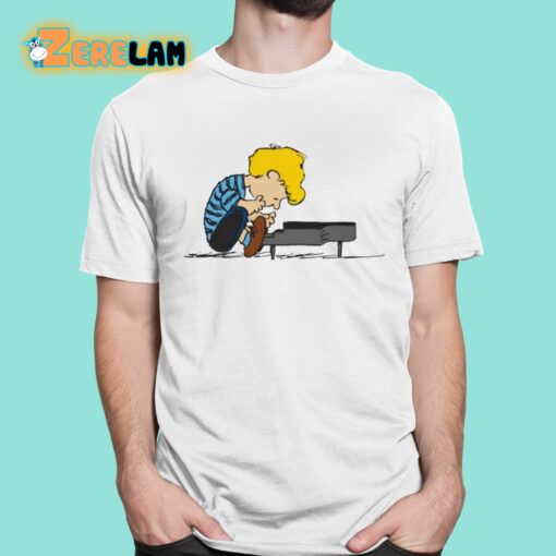 Peanuts Schroeder Piano Adult Shirt