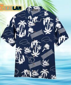 Pickleball Beach Icon Blue Aloha Hawaiian Shirt