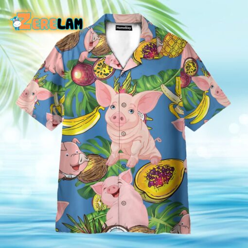 Pig Love Fruit Funny Hawaiian Shirt