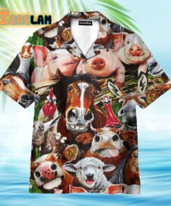 Pigs Play In The Farm Hawaiian Shirt