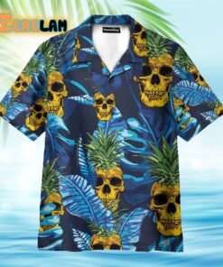 Pineapple Skull Tropical Pattern Hawaiian Shirt